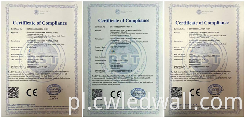 Led Wall Certificate